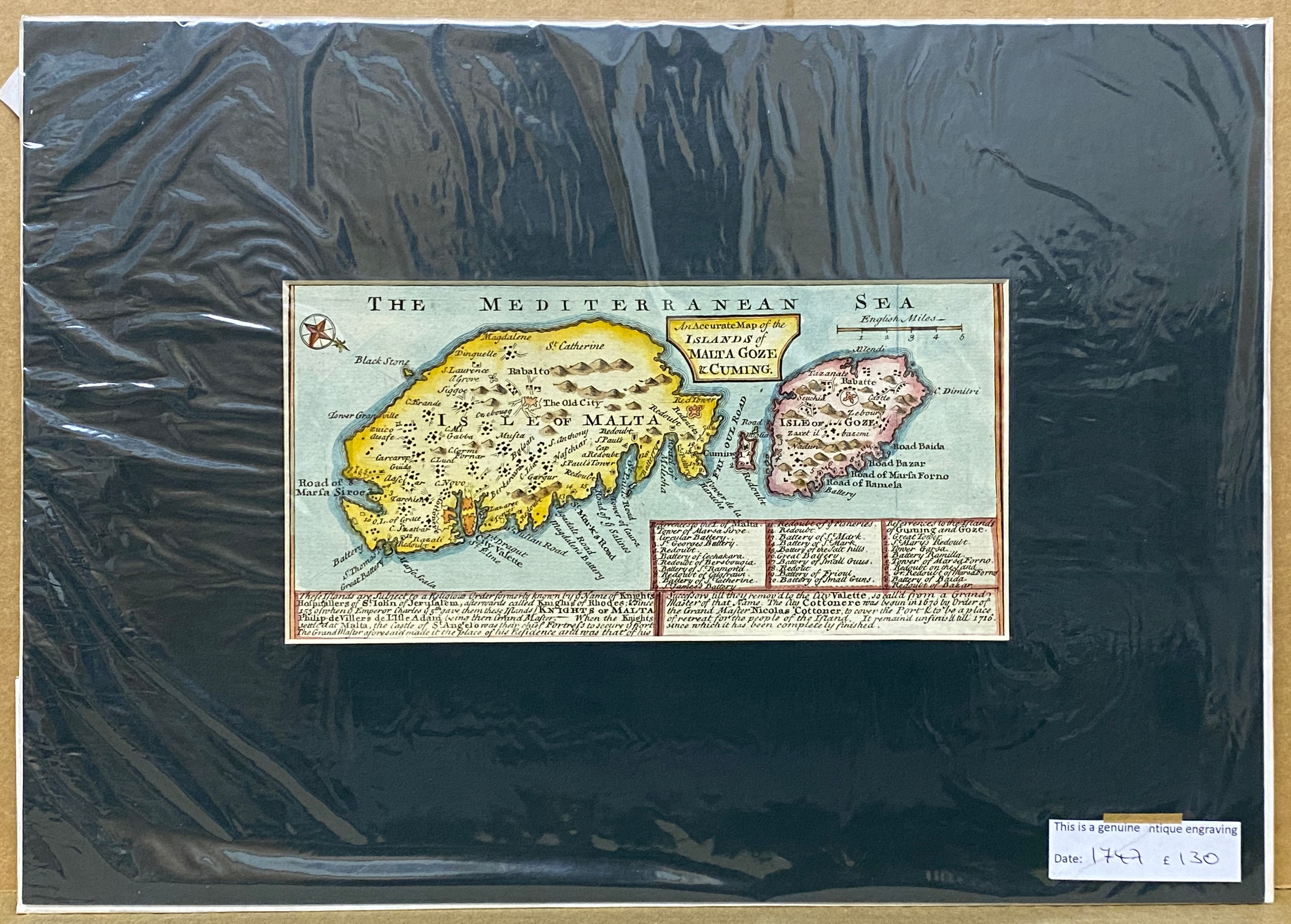 SELECTION OF FIVE EARLY COLOURED MAP PRINTS - Image 6 of 11