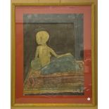 ORIENTAL WATERCOLOUR DEPICTING CHILD (SIGNED)