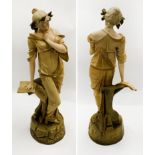 AUSTRIAN CERAMIC FIGURE - GIRL AT THOUGHT