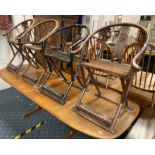 4 CHINESE FOLDING CHAIRS - A/F