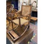 CARTERS EDWARDIAN INVALID CHAIR CIRCA 1900S ALSO KNOWN AS AN EASTBOURNE CHAIR