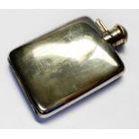 LARGE HALLMARKED SILVER HIP FLASK