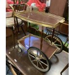 TEAK 2 TIER DRINKS TROLLEY