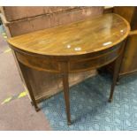 MAHOGANY INLAID CARD TABLE