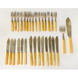 QUANTITY OF HALLMARKED SILVER AND BONE CUTLERY