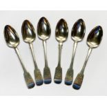 SIX VICTORIAN SILVER SPOONS