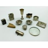 INTERESTING ITEMS LOT INCLUDING SILVER ROUND MIRROR