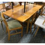 TEAK TABLE & 4 CHAIRS