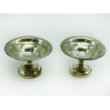 PAIR OF HALLMARKED SILVER MINIATURE TAZZAS