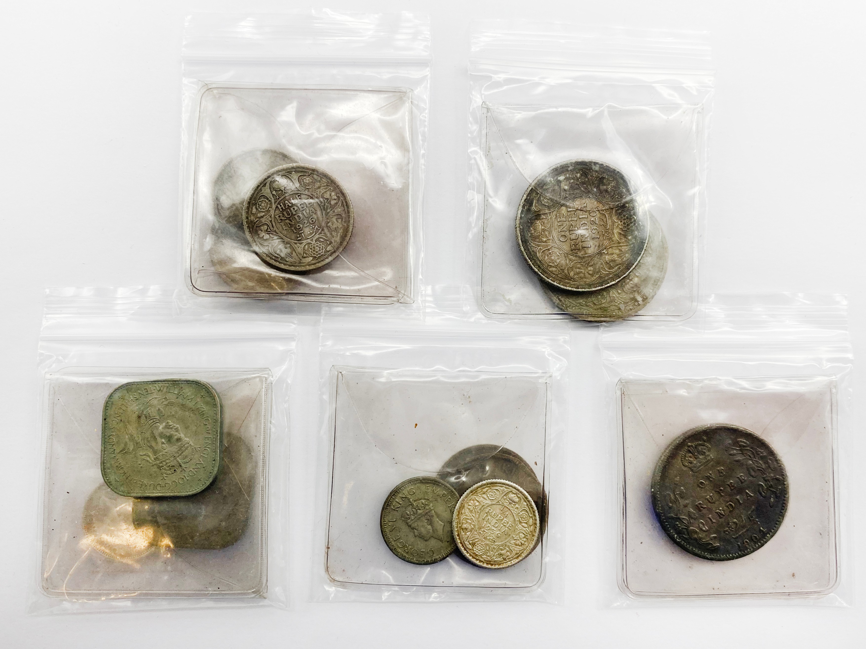 SELECTION OF EARLY INDIAN COINS INCLUDING SILVER - Image 3 of 4