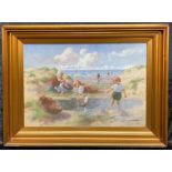 PASTEL DUTCH SCHOOL LATE 19TH / EARLY 20TH CENTURY CHILDREN AT PLAY (TOY BOAT)