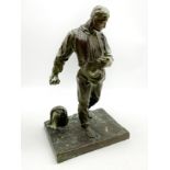 SOWER BRONZE BY FRANTISEK JUN. ROUS 1872-1936