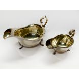 TWO HALLMARKED SILVER SAUCE BOATS