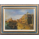 OIL ON CANVAS VENETIAN SCENE OF GRAND CANAL