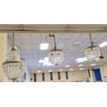 3 LEAD CRYSTAL CHANDELIERS