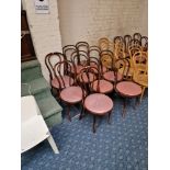 10 BENT WOOD CHAIRS A/F