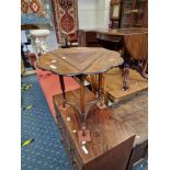 ROSEWOOD THREE LEAF DROP SIDE TABLE