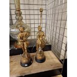 PAIR OF FIGURAL LAMPS 45CMS (H)