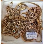 COLLECTION OF 9CT GOLD CHAINS & PENDANT - APPROX 50 GRAMS