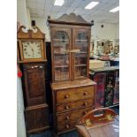 VICTORIAN SECRETAIRE BOOKCASE A/F