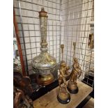 BRASS TABLE LAMP 80CMS (H)