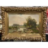 H.MOSER RIVER SCENE 35CMS (H) X 57CMS (W)