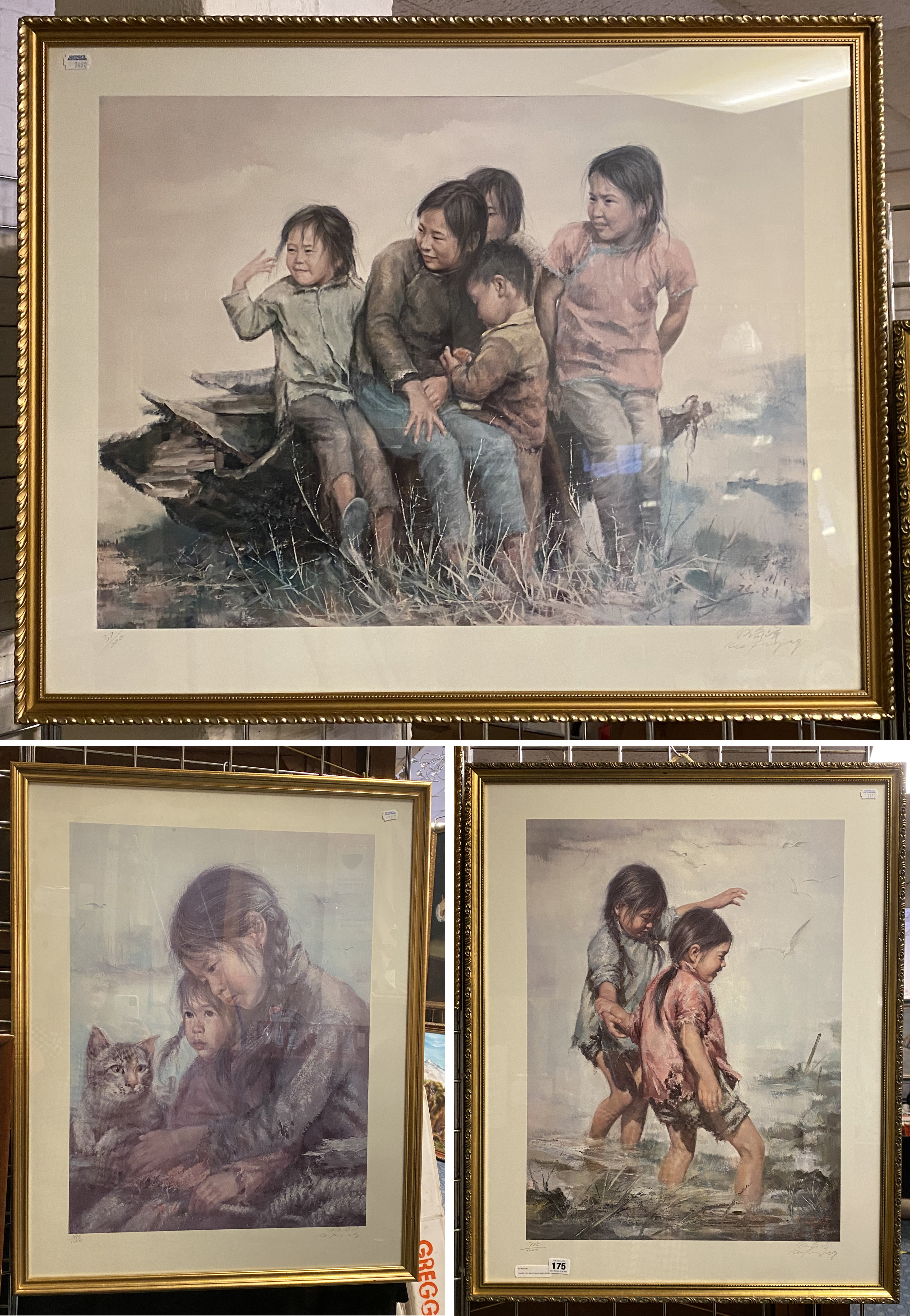 THREE LTD EDITION SIGNED PRINTS BY KEE FUNG NG (1941) DEPICTING CHILDREN OF MAINLAND CHINA