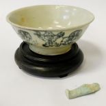 TEK SING SHIPWRECK BOWL/DISH & ANCIENT EGYPTIAN SHABTI FIGURE