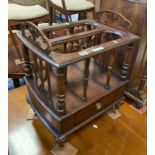 ANTIQUE VICTORIAN MAHOGANY CANTERBURY