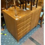 TEAK CABINET WITH DRAWERS