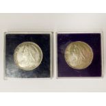 2 X 1897 QUEEN VICTORIA CROWNS