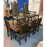 REFECTORY DINING TABLE & SIX CHAIRS