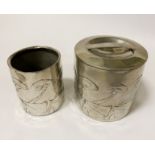 TUDRIC PEWTER JAR & POT - 11.5G APPROX (LARGE) - 10 GRAMS (SMALL)