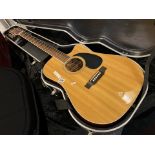 TAKAMINE SIX STRING ELECTRO-ACOUSTIC GUITAR & FLIGHT CASE