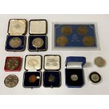 COLLECTION OF MEDALS, COINS INCL. SILVER