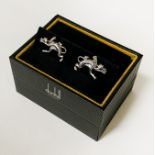 DUNHILL RUDE DEVIL 935 SILVER CUFFLINKS