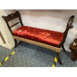 MAHOGANY FRAMED BENCH