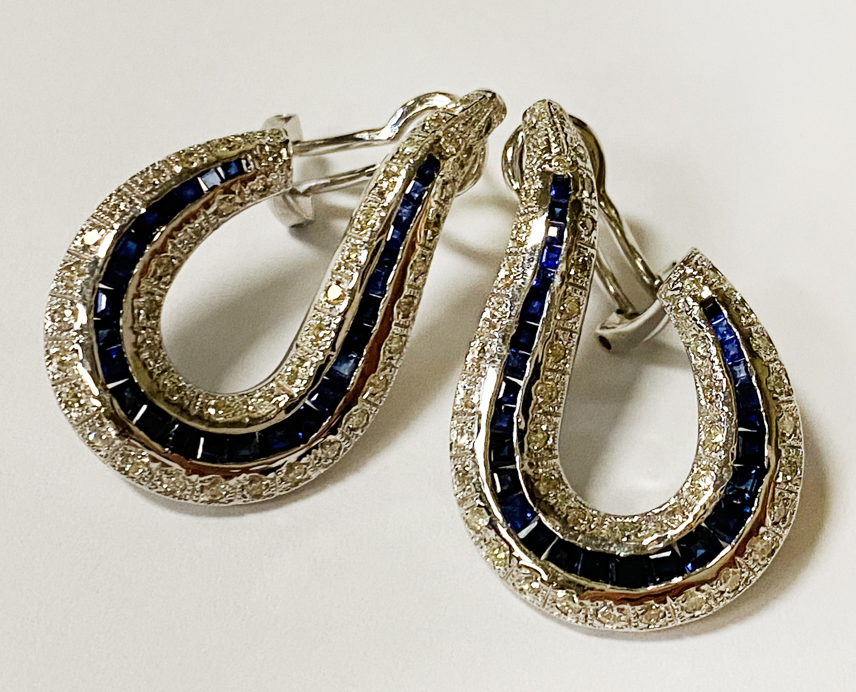 18CT DIAMOND & SAPPHIRE NECKLACE ( NECKLACE DIAMONDS ARE APPROX 5.85 POINTS, NECKLACE SAPPHIRE - Image 2 of 4