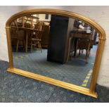 GOLD OVERMANTLE MIRROR