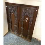 ANTIQUE PAIR OF CARVED PANEL DOORS