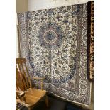 CENTRAL PERSIAN PART SILK NAIN CARPET 285CMS X 195CMS