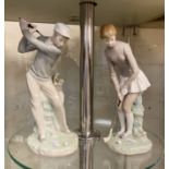 LLARDO GOLFING FIGURES - MALE & FEMALE 25CMS APPROX