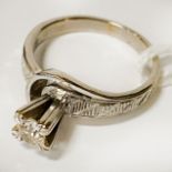 18CT GOLD DIAMOND RING SIZE J/K 3.4 GRAMS APPROX