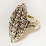 10CT GOLD & DIAMOND RING SIZE N/O 9.6 GRAMS APPROX