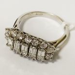 18 CARAT WHITE GOLD DIAMOND CLUSTER RING SIZE L