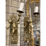 PAIR OF CHERUB WALL LIGHTS - 30 CMS (H) APPROX