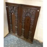 ANTIQUE PAIR OF CARVED PANEL DOORS