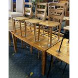 PINE TABLE & 6 CHAIRS