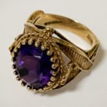 AMETHYST 9CT RING SIZE L