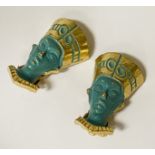 YELLOW METAL EGYPTIAN EARRINGS